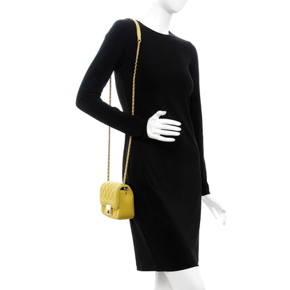 Chanel Jersey Quilted Mini Chic With Me Flap Yellow 2 of 13