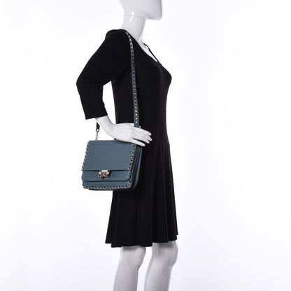 Valentino Garavani Grainy Calfskin Rockstud Flap Crossbody Bag Amadeus 2 of 13