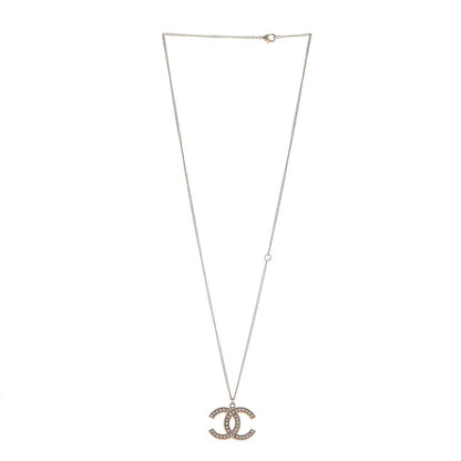 Chanel Pearl CC Pendant Necklace Gold 3 of 7