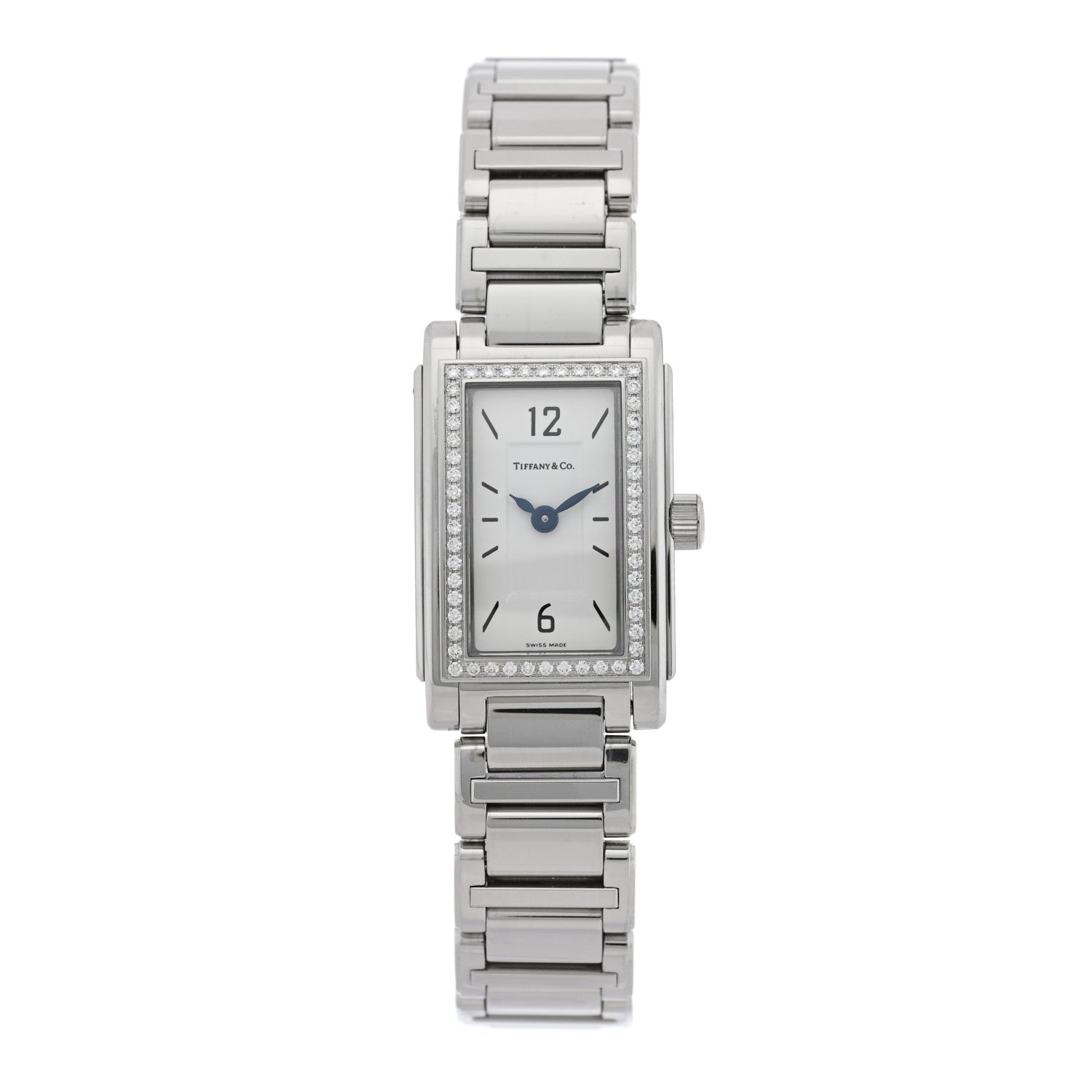 Tiffany Stainless Steel Diamond Bezel 18mm Grand Resonator Quartz Watch 1 of 4
