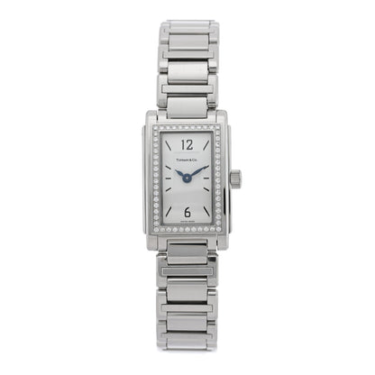Tiffany Stainless Steel Diamond Bezel 18mm Grand Resonator Quartz Watch 1 of 4