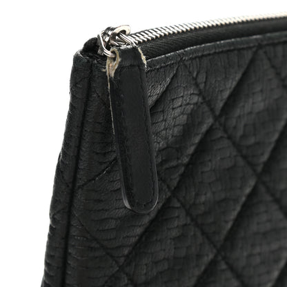 Chanel Woven Lambskin Quilted Medium Cosmetic Case Black 12 of 12