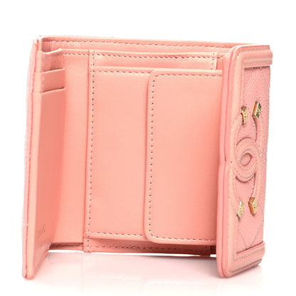 Chanel Caviar Quilted Medium Filigree Flap Wallet Pink 5 of 10