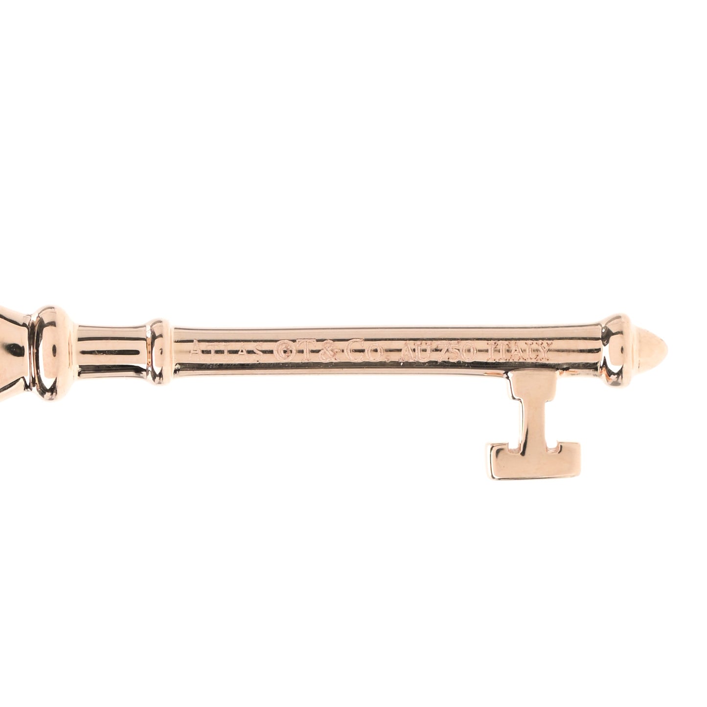 18K Rose Gold Diamond Atlas Key Pendant