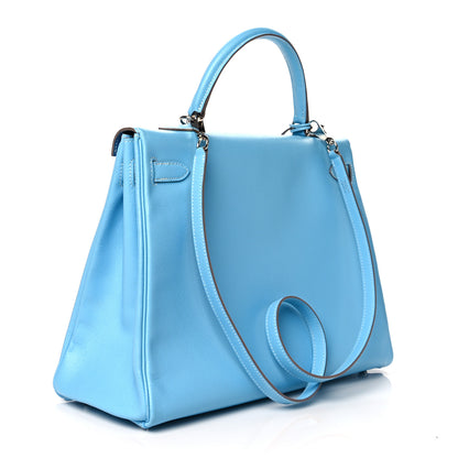 Hermes Epsom Candy Kelly Retourne 32 Celeste Mykonos 2 of 10