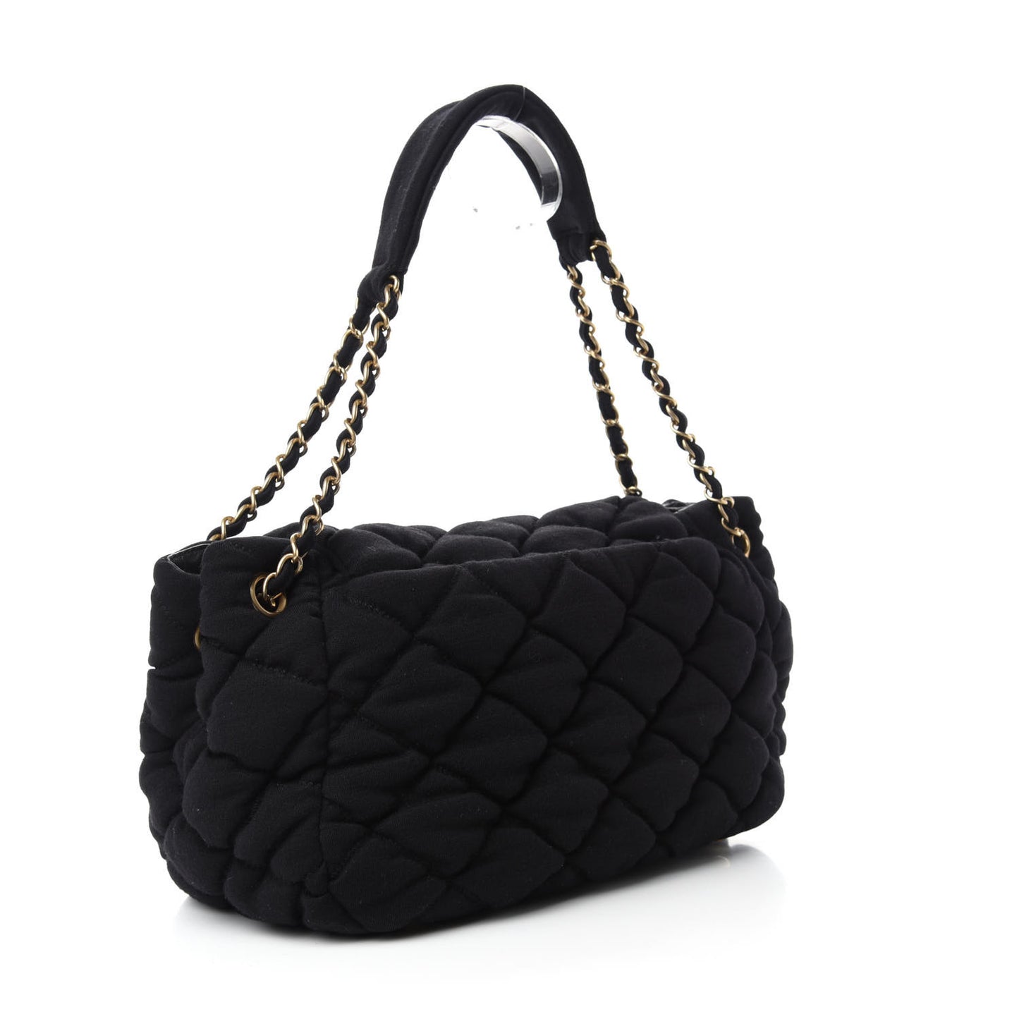 Jersey Bubble Quilt Flap Black
