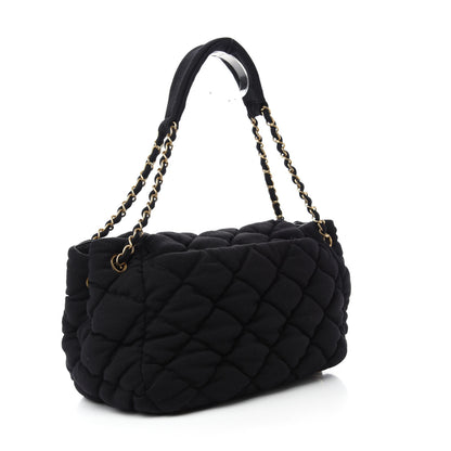 Chanel Jersey Bubble Quilt Flap Black 3 of 10