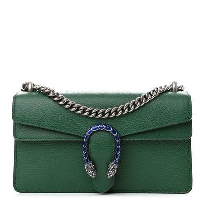 Gucci Dollar Calfskin Enamel Small Dionysus Shoulder Bag Emerald Electric Blue 1 of 12