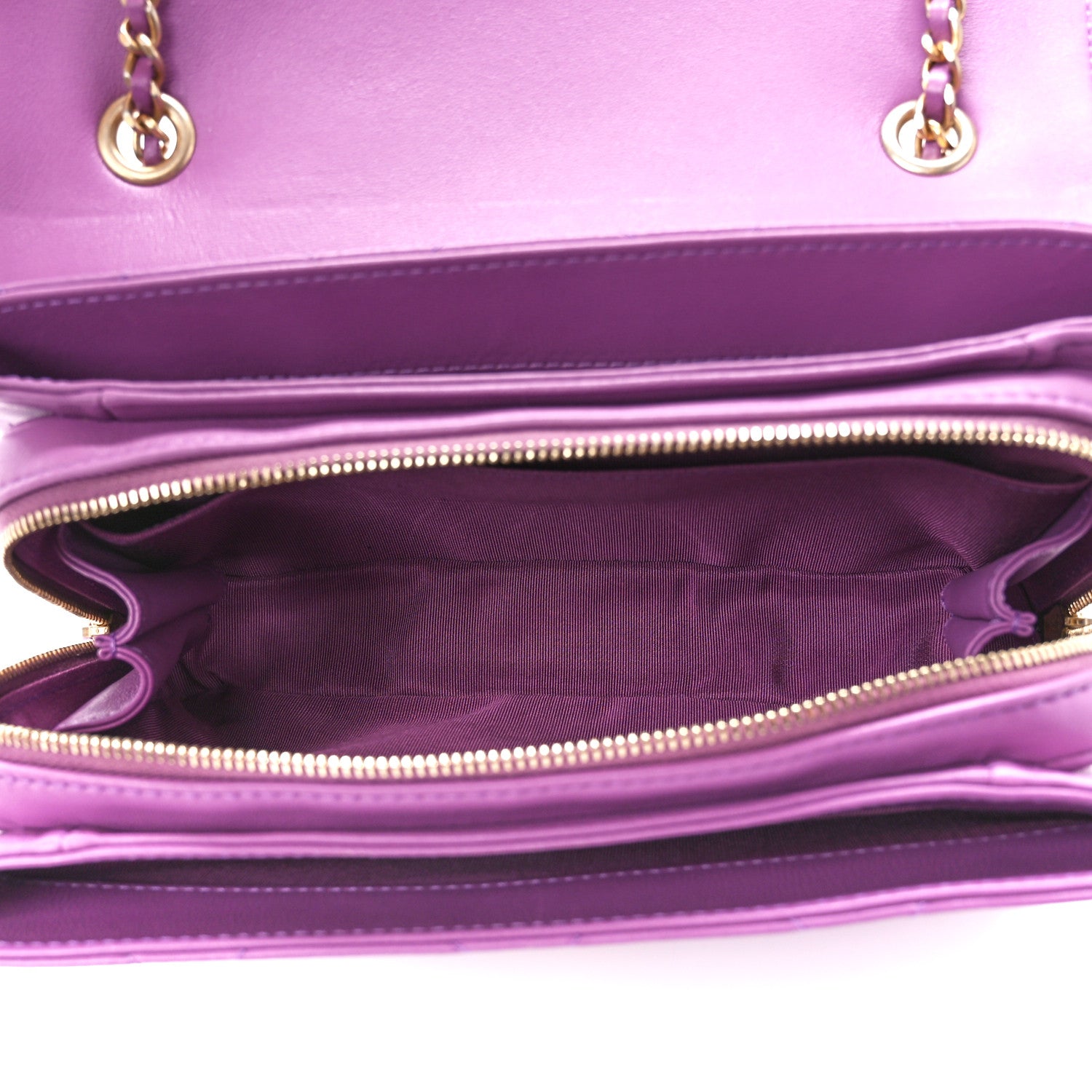 Chanel Lambskin Sleek And Chic Flap Purple 5 of 10