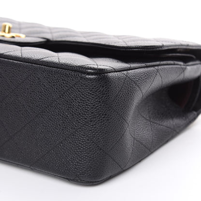 Chanel Caviar Quilted Jumbo Double Flap Black 9 of 10