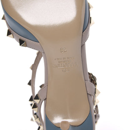 Valentino Garavani Calfskin Nappa Rockstud Ankle Strap 65mm Pumps 36 Amadeus Poudre 7 of 9