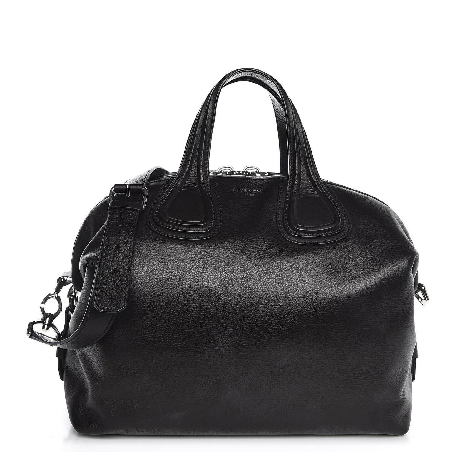 Waxy Grained Calfskin Medium Nightingale Black