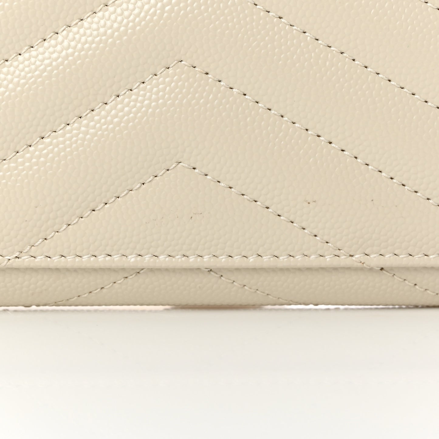 Grain De Poudre Matelasse Chevron Monogram Envelope Clutch Blanc Vintage