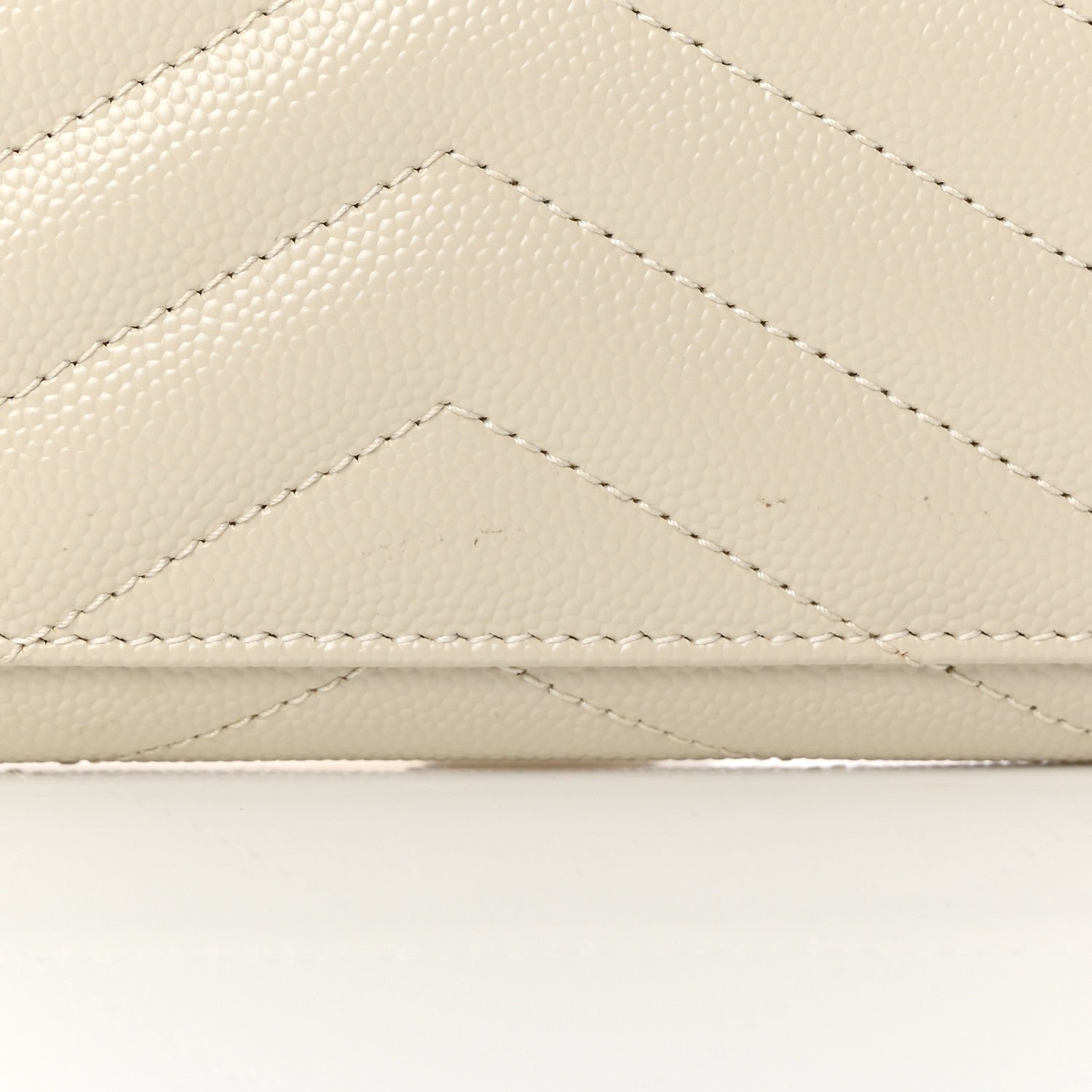 Saint Laurent Grain De Poudre Matelasse Chevron Monogram Envelope Clutch Blanc Vintage 10 of 13