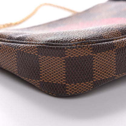 Louis Vuitton Damier Ebene Complice Trunks and Bags Mini Pochette Accessories Red 5 of 10