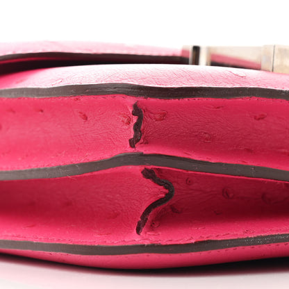 Hermes Ostrich Constance 18 Rose Shocking 10 of 11