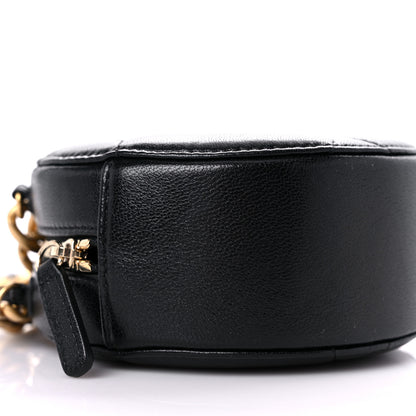 Chanel Lambskin Quilted Chanel 19 Round Clutch With Chain Black 8 of 9