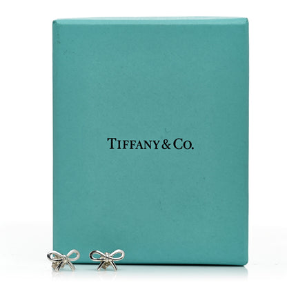 Tiffany Sterling Silver Bow Earrings 6 of 6