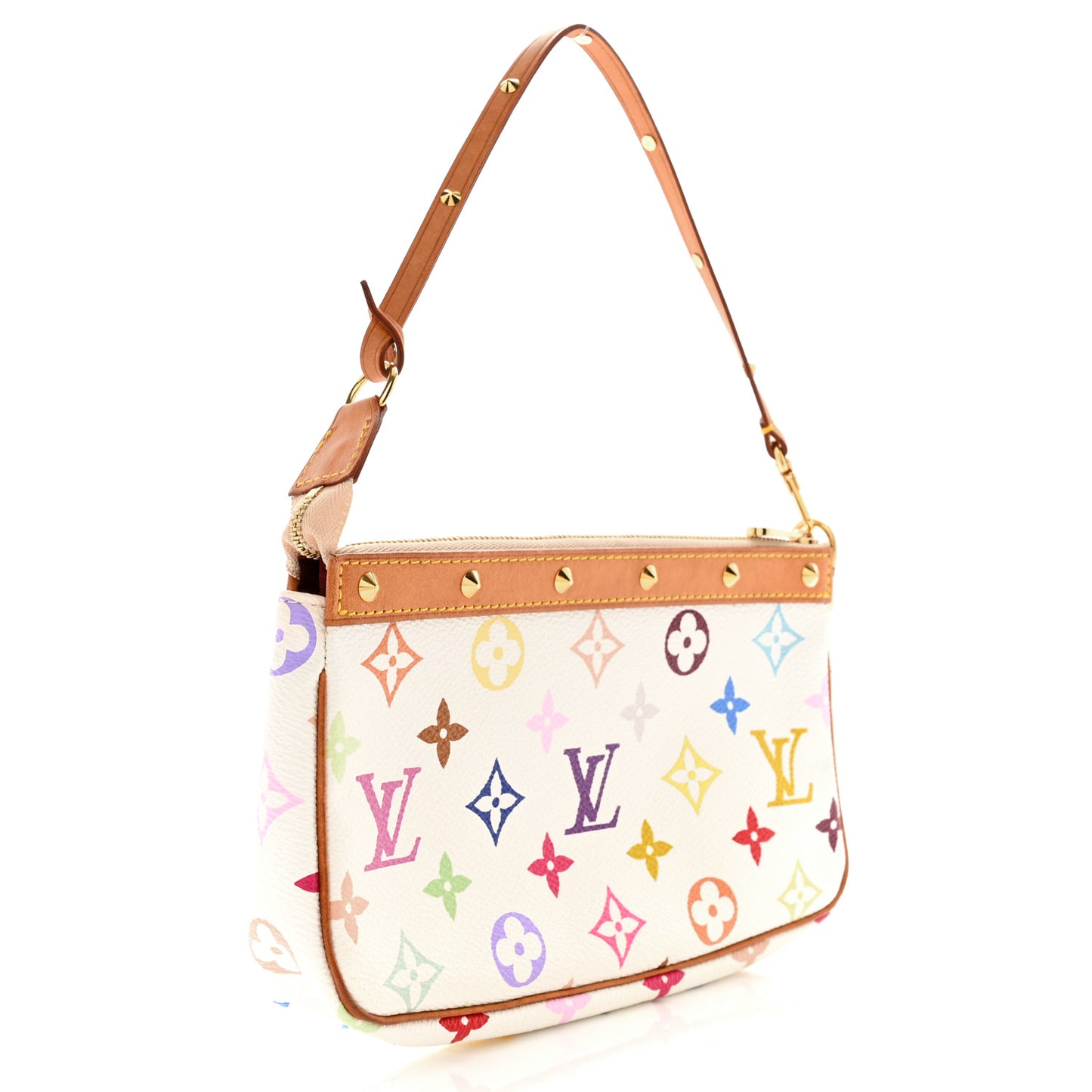 Monogram Multicolor Pochette Accessories White