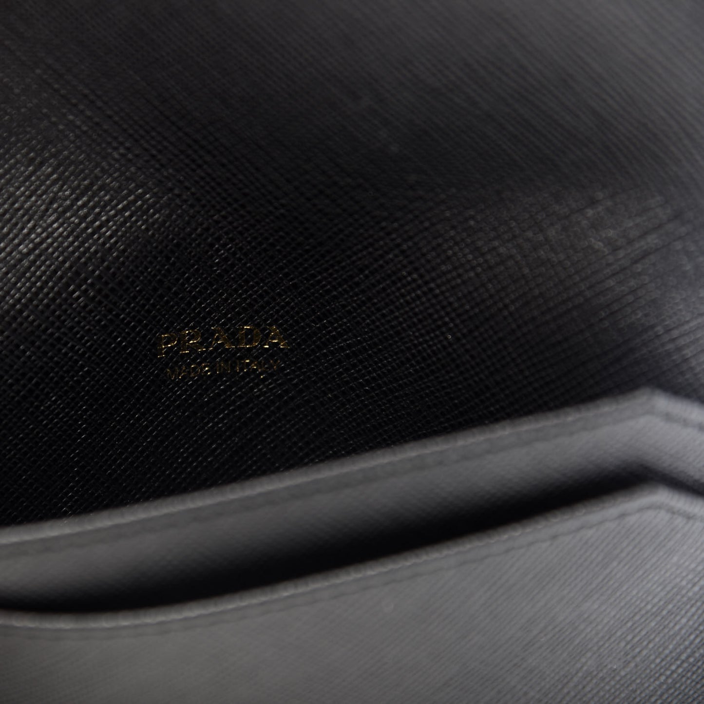 Saffiano Metal Flap Wallet Black