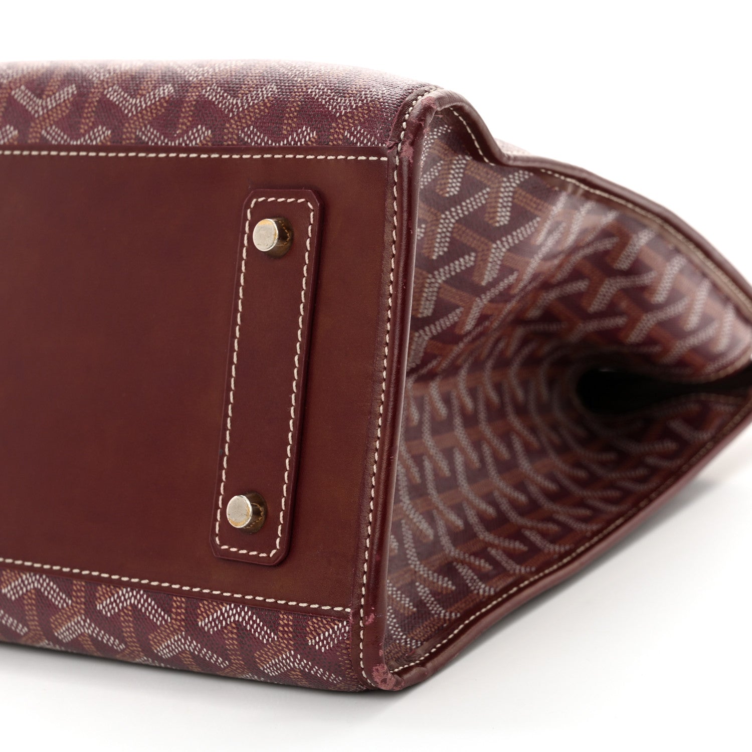 Goyard Goyardine Marquises Tote Burgundy 9 of 24