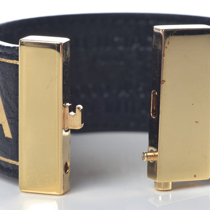 Balenciaga Agneau Logo Blanket Bracelet Black 5 of 9