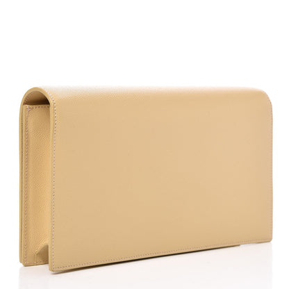 Saint Laurent Grain De Poudre Classic Kate Monogram Clutch Nude Powder 3 of 8