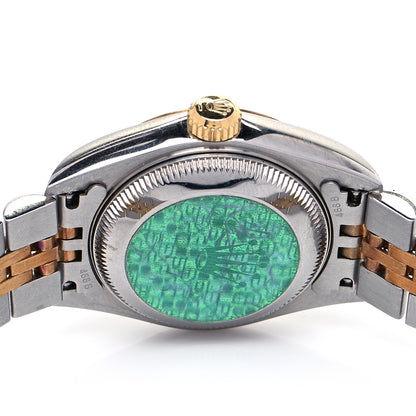 Rolex Stainless Steel 18K Yellow Gold Diamond 26mm Oyster Perpetual Datejust Watch Champagne 79173 4 of 7