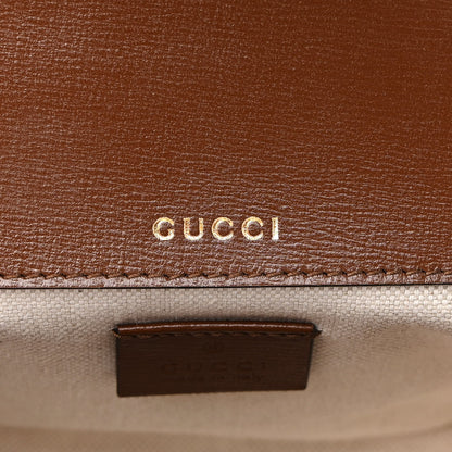 Gucci GG Supreme Monogram Web Mini Horsebit 1955 Shoulder Bag Beige Brown Sugar 6 of 10