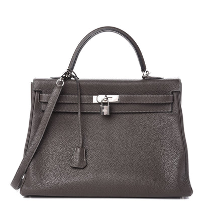 Hermes Togo Kelly Retourne 35 Graphite 1 of 14