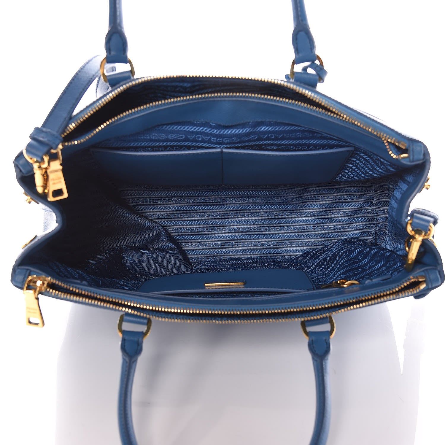 Prada Saffiano Medium Galleria Double Zip Tote Cobalto 6 of 14