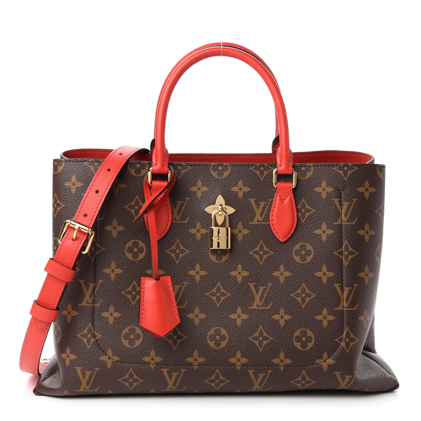 Monogram Flower Tote Coquelicot