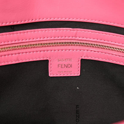 Fendi Nappa FF 1974 Embossed Baguette Rosa Fluo 6 of 15