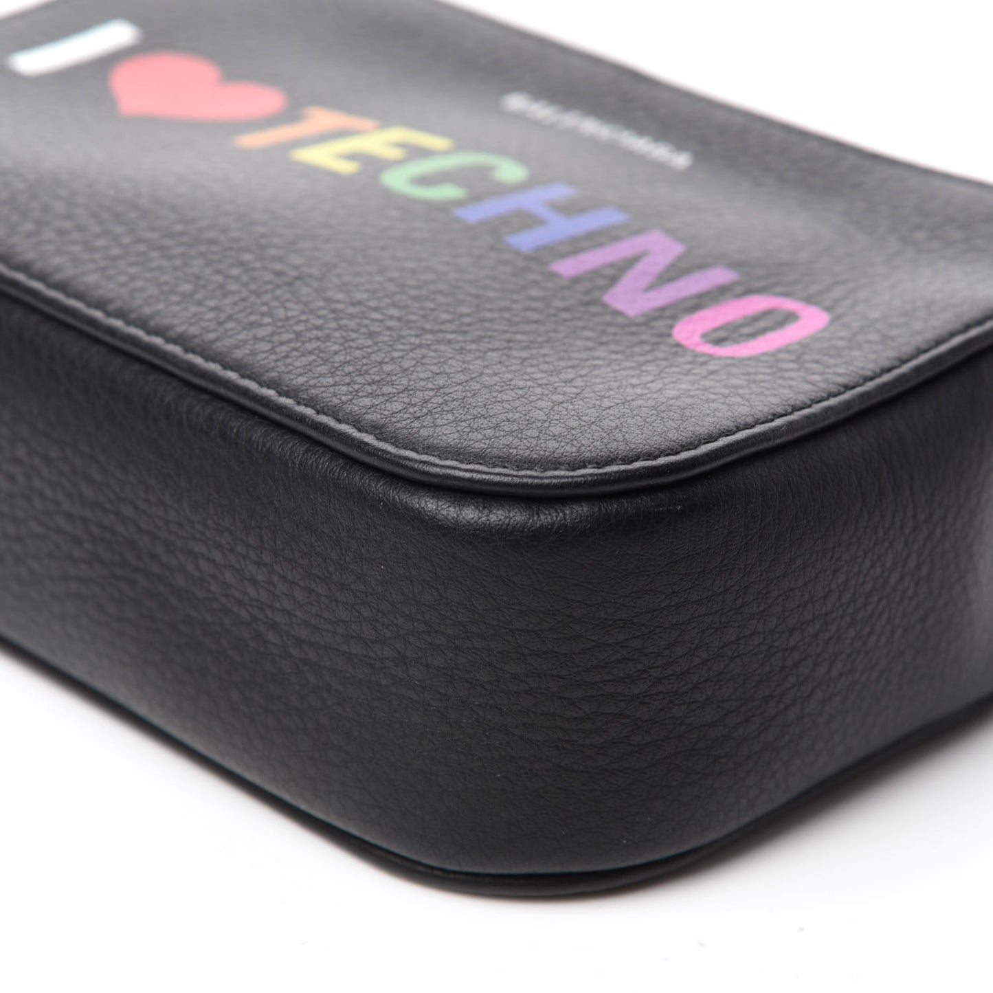 Calfskin I Love Techno XS Everyday Camera Bag Black