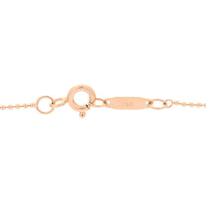 Tiffany Sterling Silver 18K Rose Gold Round Lock Pendant Necklace 4 of 5