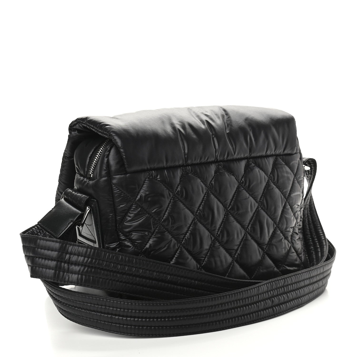 Chanel Nylon Small Coco Cocoon Messenger Bag Black 3 of 9