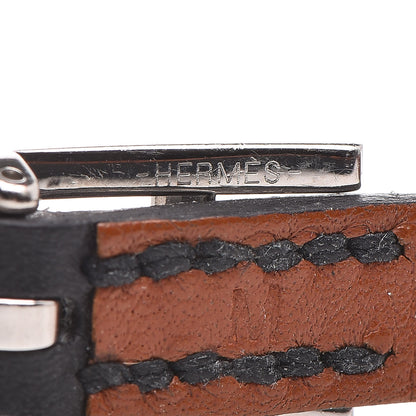 Hermes Swift Behapi Double Tour Bracelet M Black Gold 4 of 7