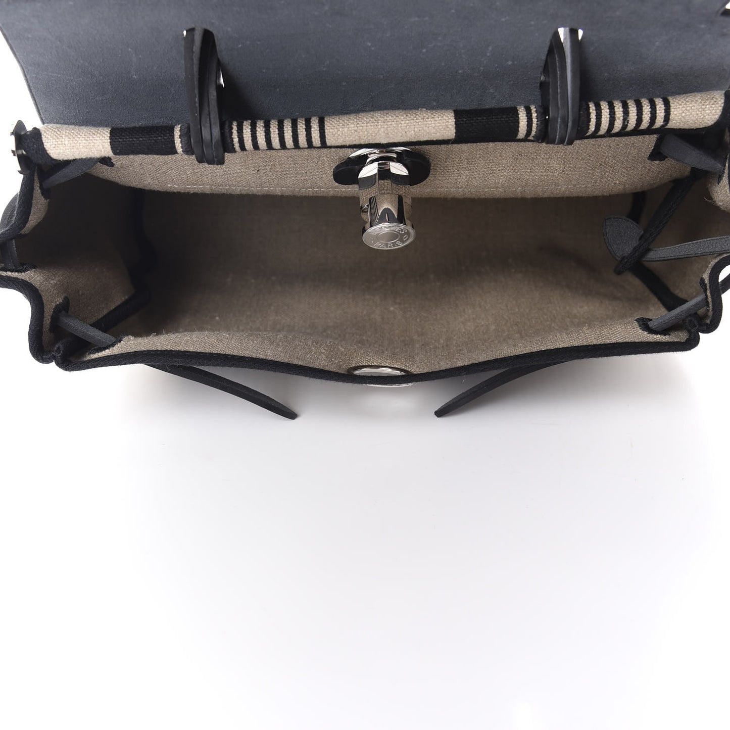 Vache Hunter Toile H Vibration Herbag Zip 31 PM Ecru Black White