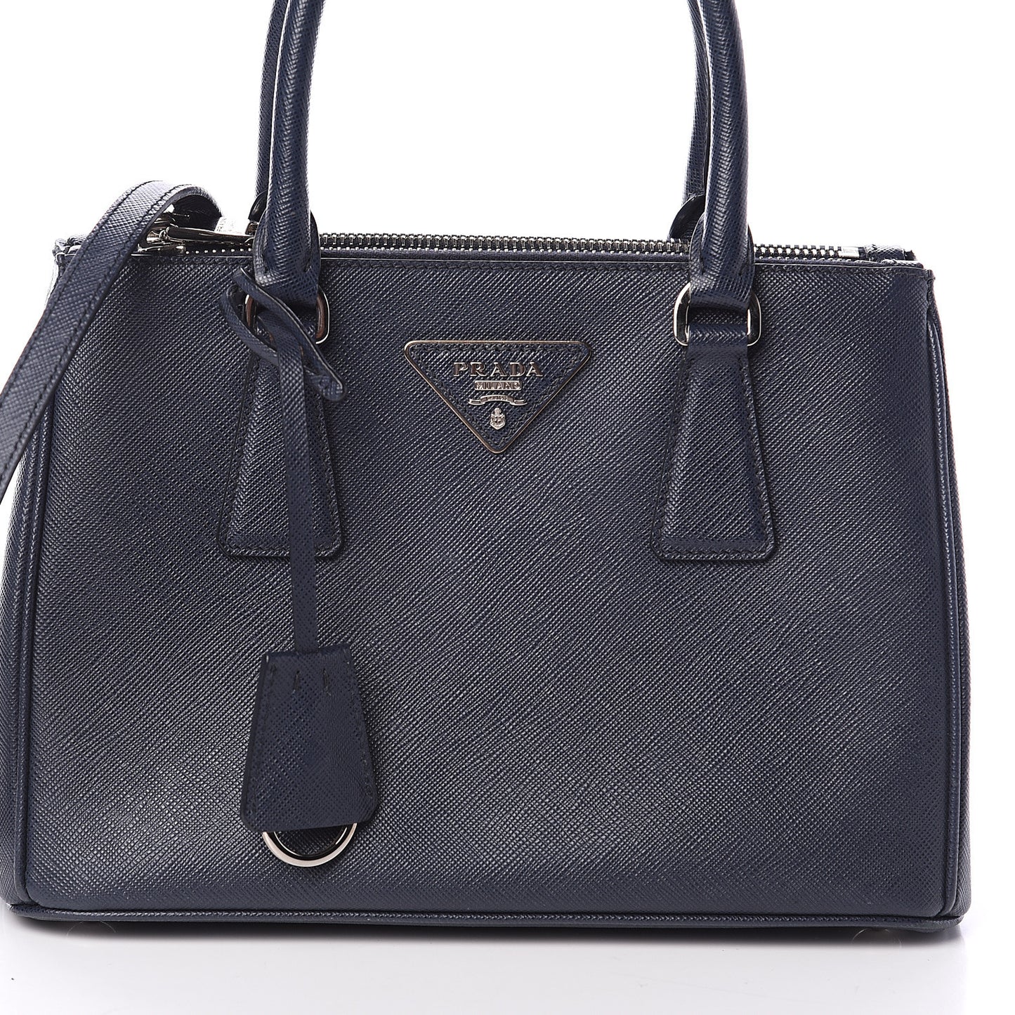Saffiano Mini Galleria Double Zip Tote Baltico