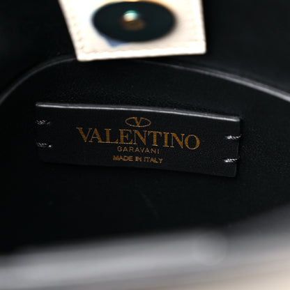 Valentino Garavani Nappa Small Roman Stud The Handle Bag Ivory Black 7 of 9