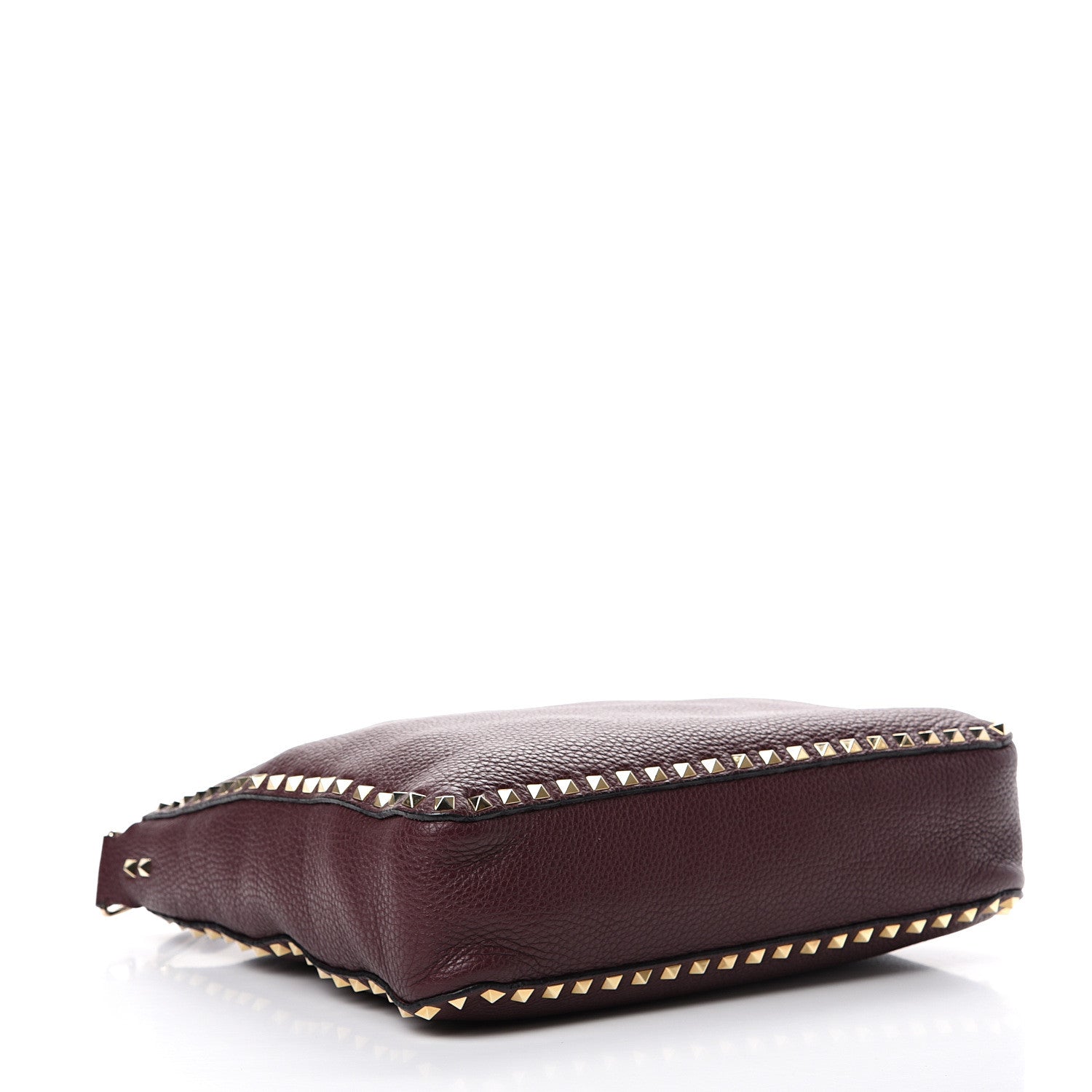 Valentino Garavani Pebbled Calfskin Large Rockstud Flip-Lock Messenger Bag Vinaccia 3 of 10