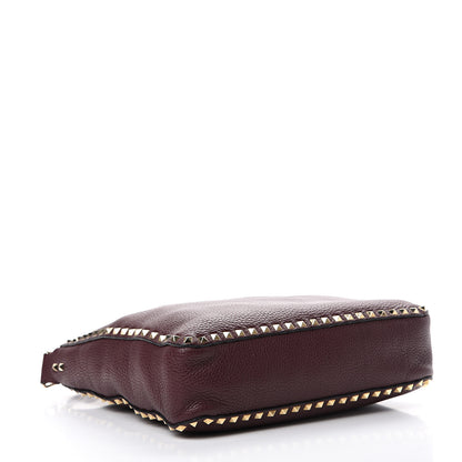 Valentino Garavani Pebbled Calfskin Large Rockstud Flip-Lock Messenger Bag Vinaccia 3 of 10