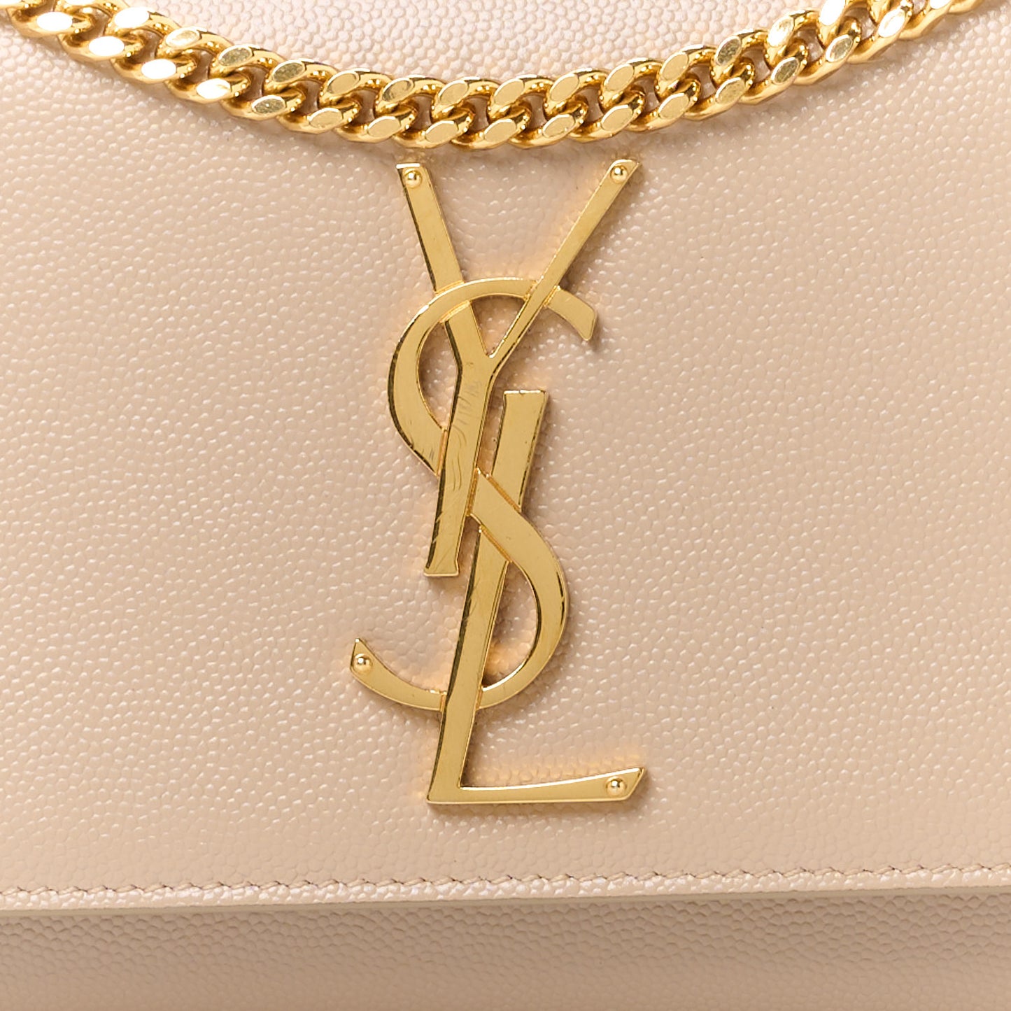 Grain De Poudre Small Monogram Kate Satchel Dark Beige