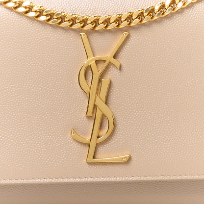 Saint Laurent Grain De Poudre Small Monogram Kate Satchel Dark Beige 9 of 12