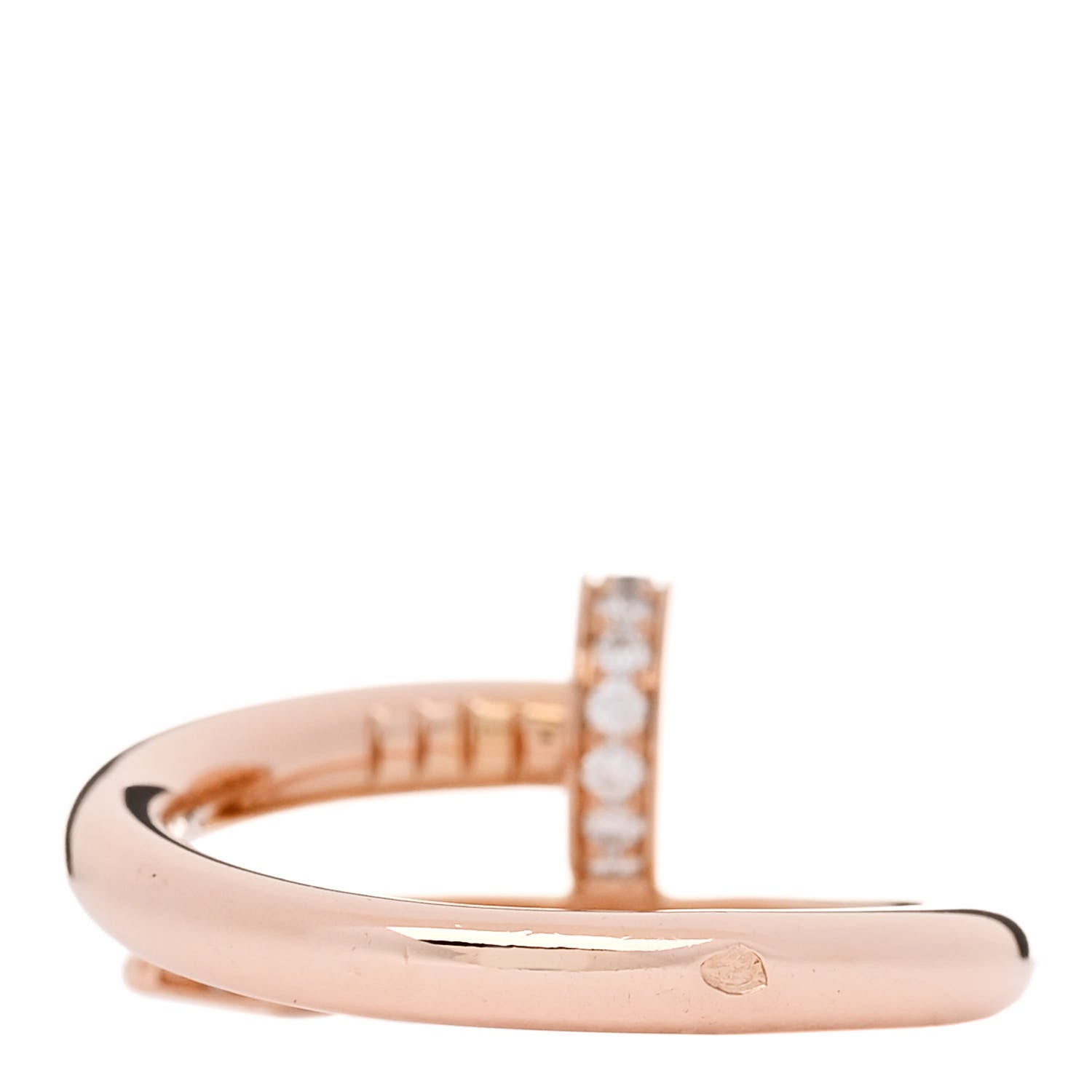 Cartier 18K Pink Gold Diamond Juste Un Clou Ring 52 6 3 of 6