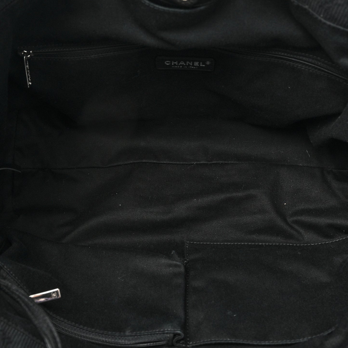 Canvas Large Double Face Shopping Tote Black