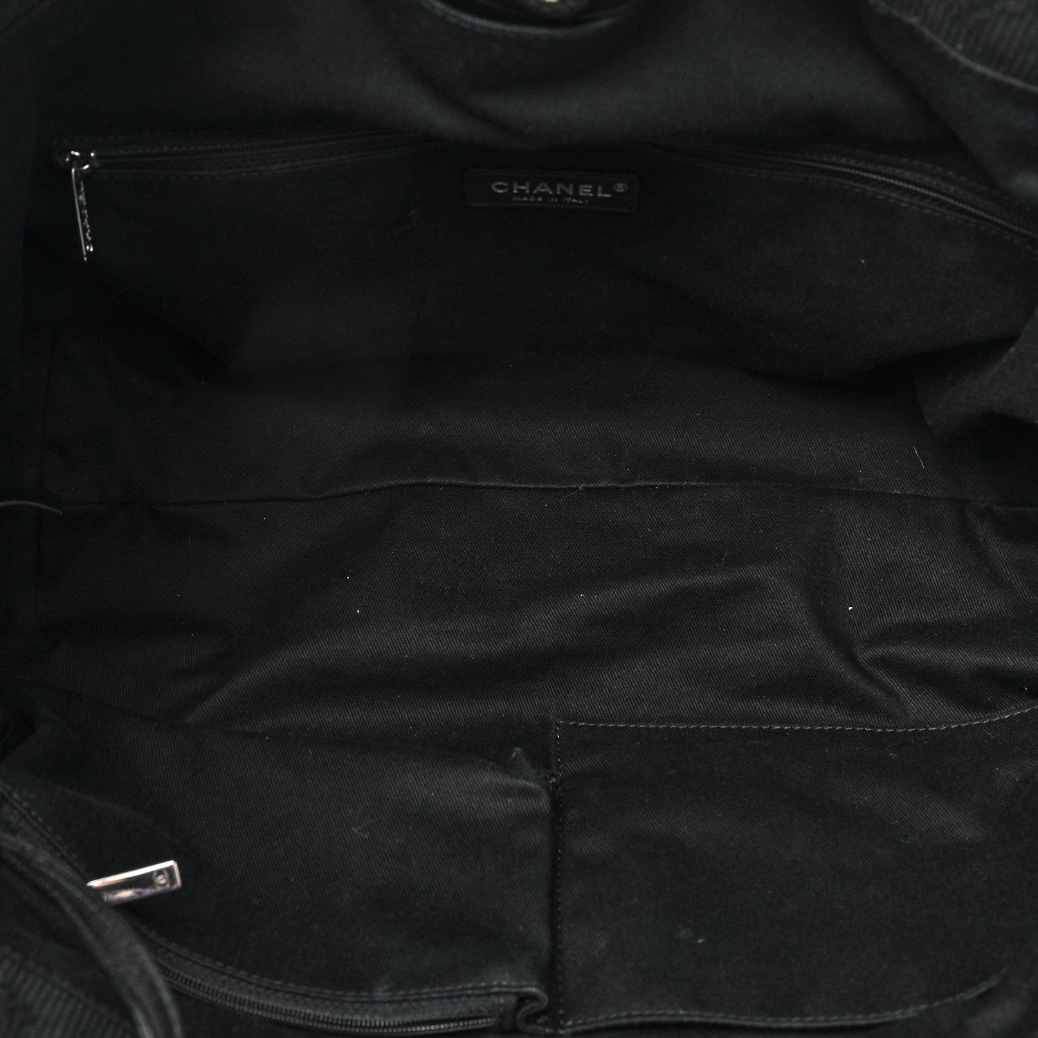 Chanel Canvas Large Double Face Shopping Tote Black 5 of 9