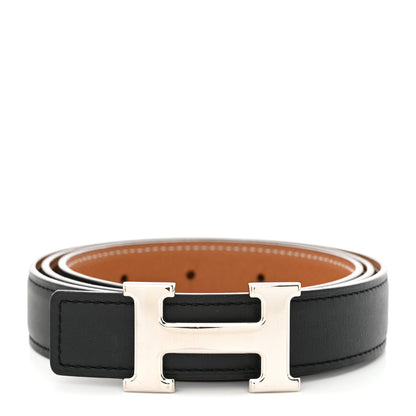 Hermes Swift Epsom 32mm H Belt 85 34 Black Gold 1 of 11