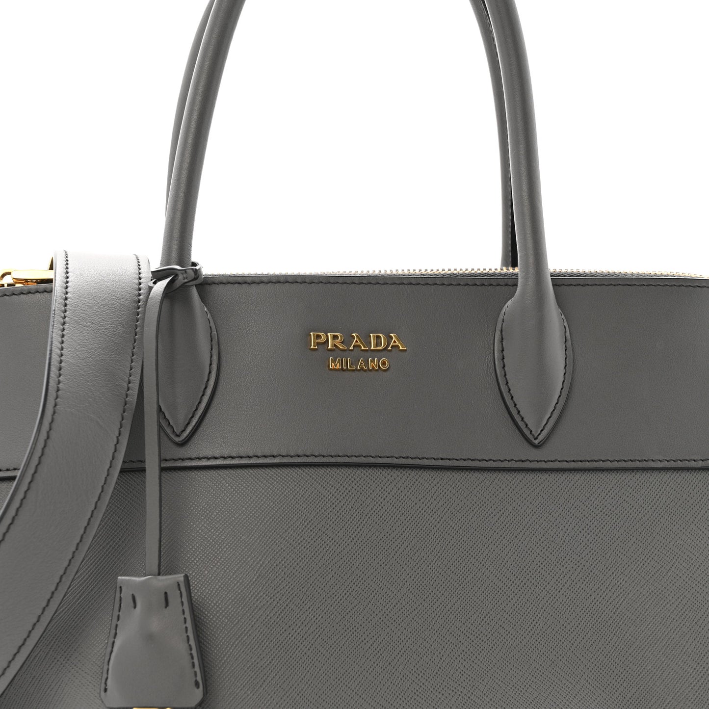 Saffiano City Calfskin Medium Esplanade Tote Mercurio