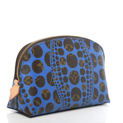 Louis Vuitton Monogram Kusama Pumpkin Dots Cosmetic Pouch Blue 3 of 8